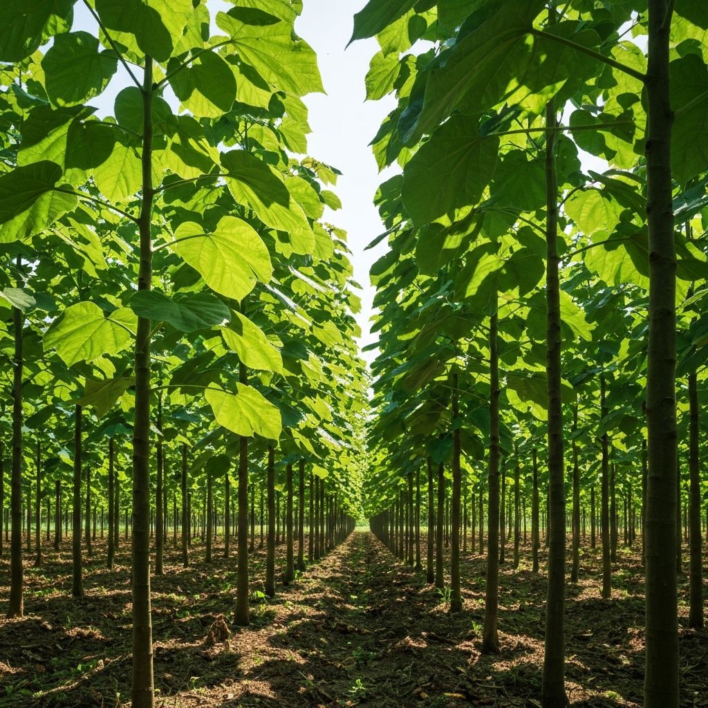 Paulownia: crescimento e eficiencia florestal
